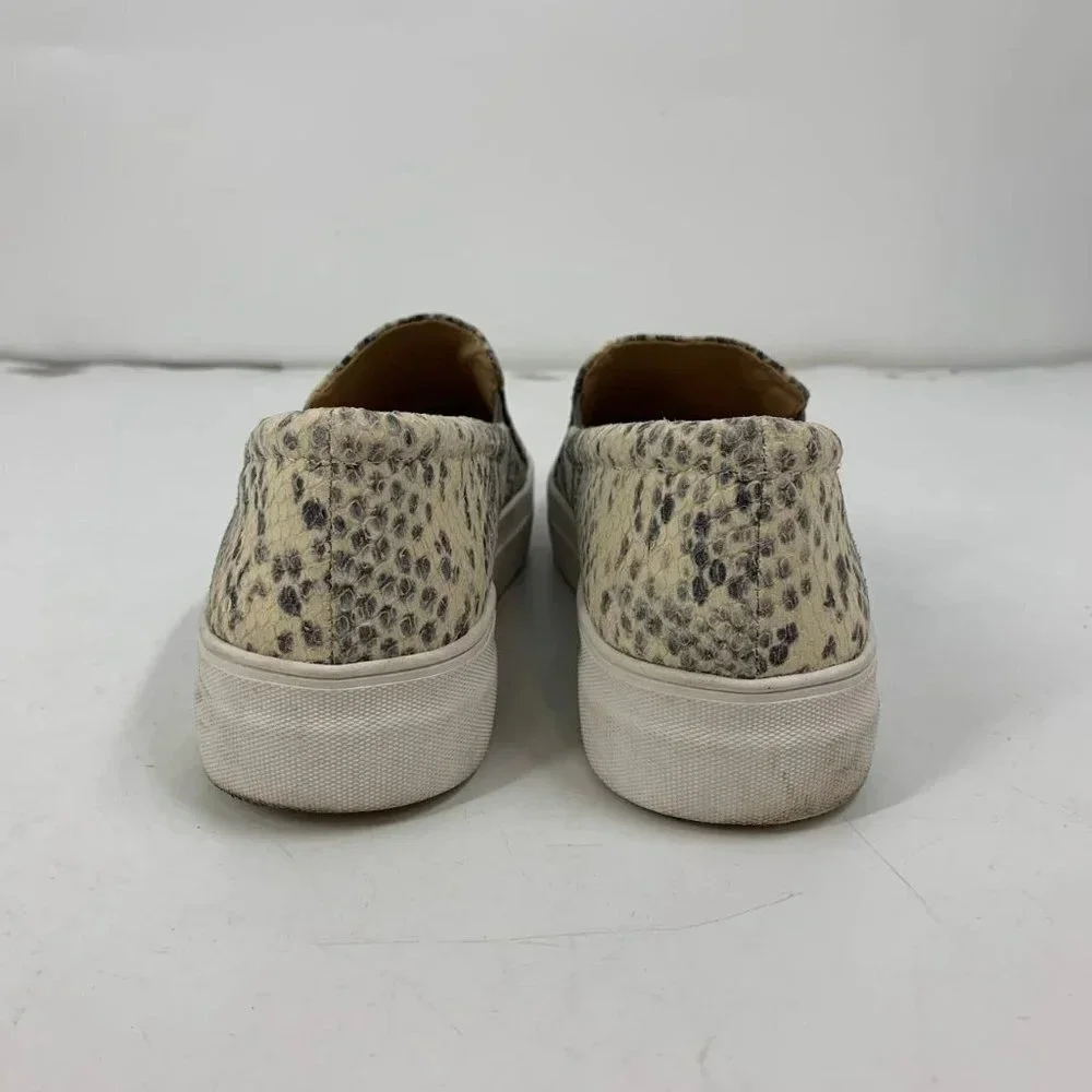 Vince Camuto Women's Korl 12 Leather Platform Slip On Snakeskin Sneaker Size 7.5